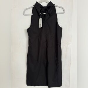 COS mock neck summer dress, black, never worn, with tags, pockets, size 6